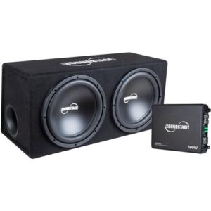 Soundstage Bass Party Pack System with Dual 12" Subwoofer, Vented Enclosure and Mono Amplifier