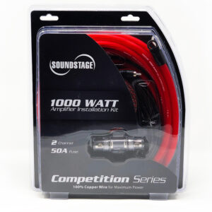 Soundstage Competition Series Pure Copper 2 Channel 50A Amplifier Installation Kit for 1,000 Watt