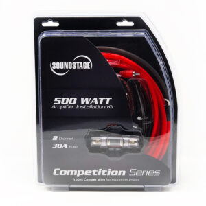 Soundstage Competition Series Pure Copper 2 Channel 30A Amplifier Installation Kit for 500 Watt